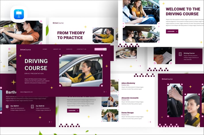 Driving Course Keynote Presentation Template