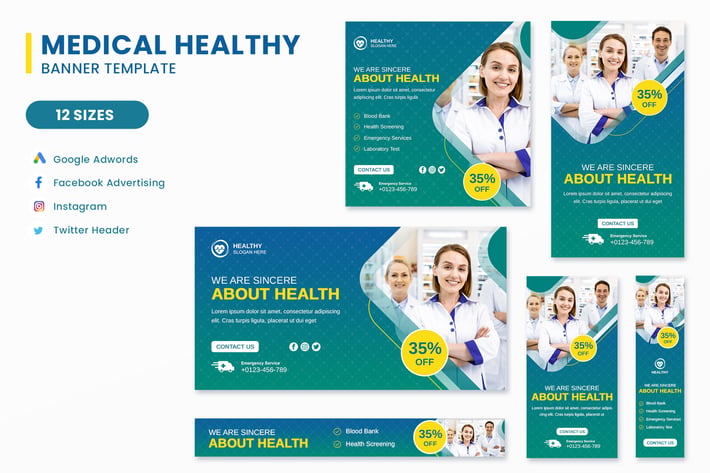 Health Banner Set Template