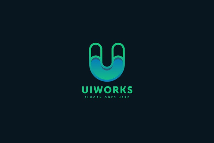 Ui Works U Letter Logo Template