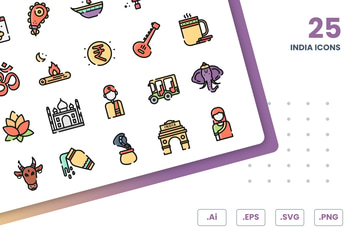 India Icons Set