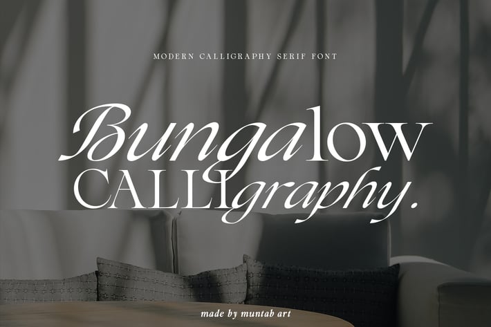 Bungalow | Calligraphy font