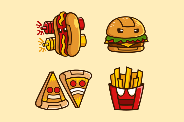 Fast Food Robot Cartoons collection