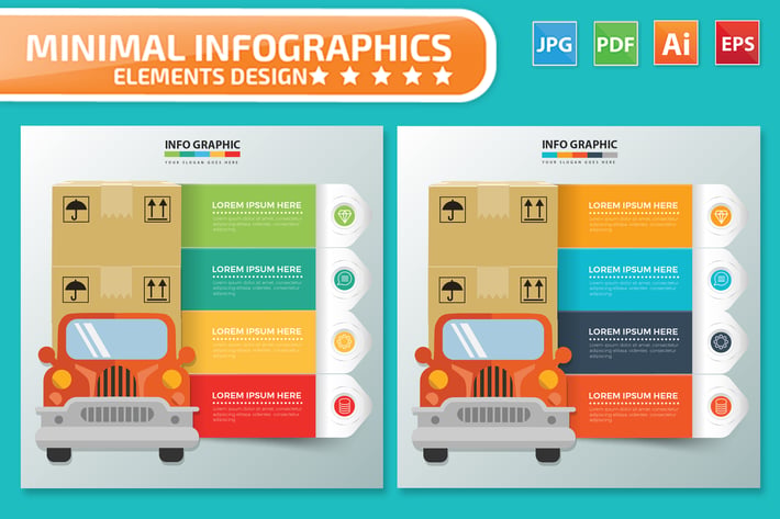 Delivery and Cargo Infographics Design