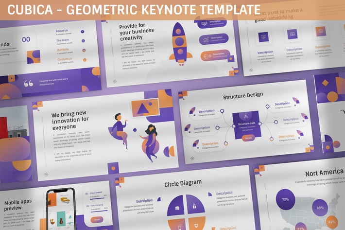 Cubica - Geometric Keynote Template