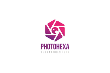 photography hexagon logo