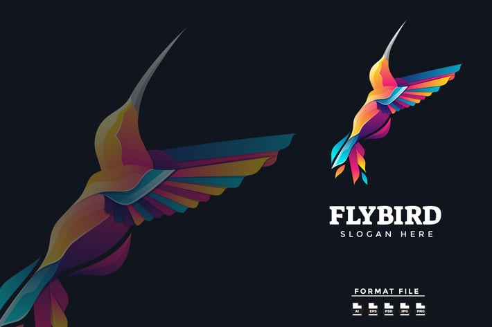 Bird Colorful Gradient Logo