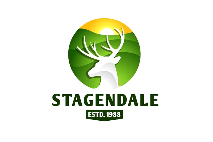 Elegant Negative Space Stag Logo