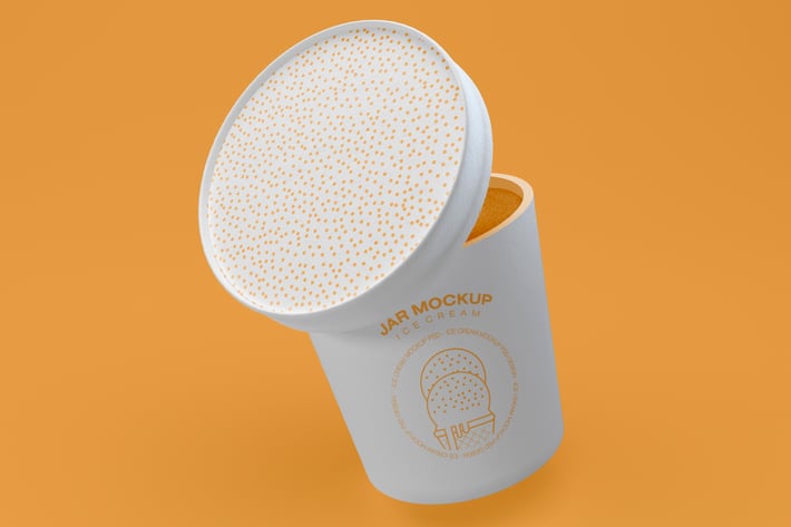 Ice Cream Jar Mockup