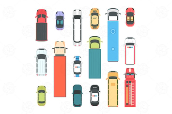 Vehicles - set of modern vector city elements