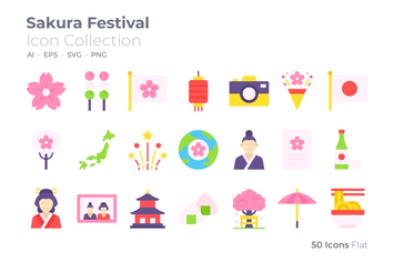 Sakura Festival Color Icon