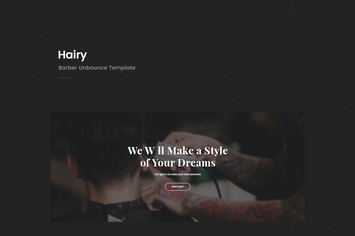 Hairy - Barber Unbounce Template