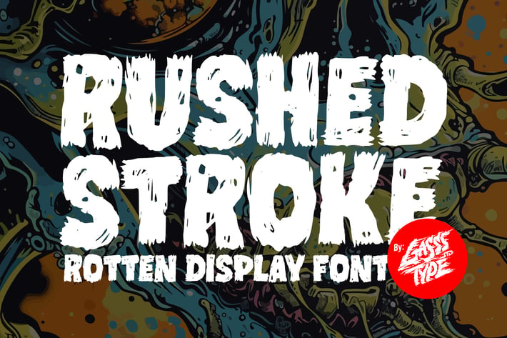 Rushed Stroke - Horror Rough Display Font