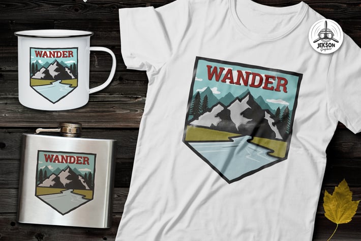 Wanderlust Badge / Vintage Travel Logo Patch SVG