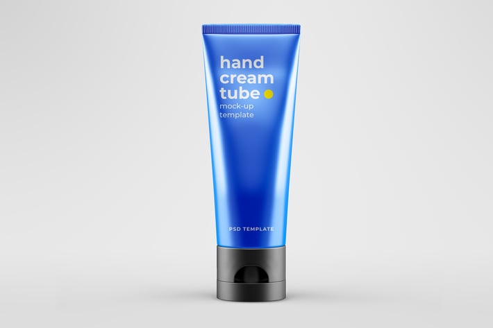 Hand Cream Tube Mock-up Template