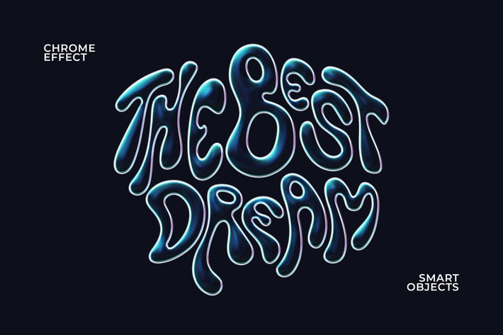 Bubble Chrome Logo & Text Effect