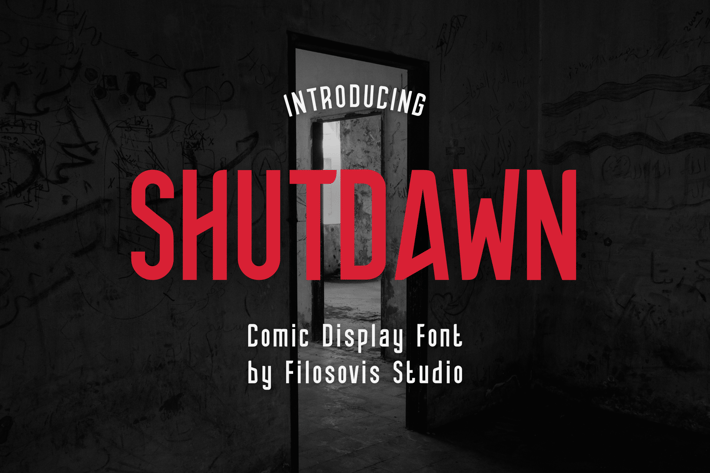 Shutdawn | Comic Display Font
