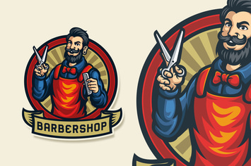 Barbershop Vintage Logo Template