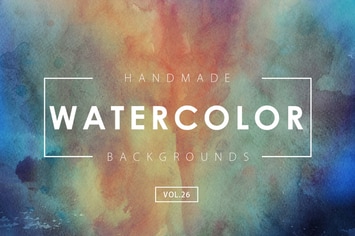 Handmade Watercolor Backgrounds Vol.26