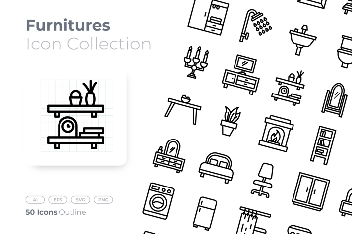 Furnitures Outline Icon