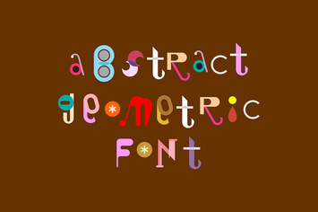 Abstract Geometric Font vector design