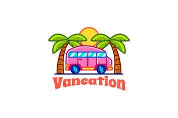 vacation van - Mascot Logo