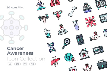 Cancer Awareness Filled Icon