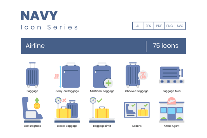 75 Airline Icons