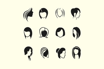 12 Abstract Women Icons