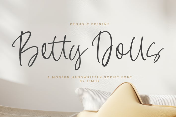 Betty Dolls - Modern Handwritten Script Font TT