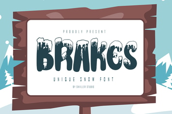 Brakes - Unique Snow Font