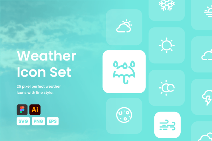 Weather Line Icon Set