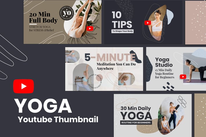 Yoga YouTube Thumbnail Template
