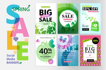 Spring sale banners 