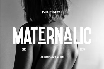 Maternalic – Modern Sporty Sans Serif Display Font