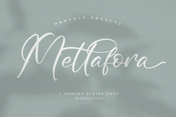 Mettafora Modern Script Font