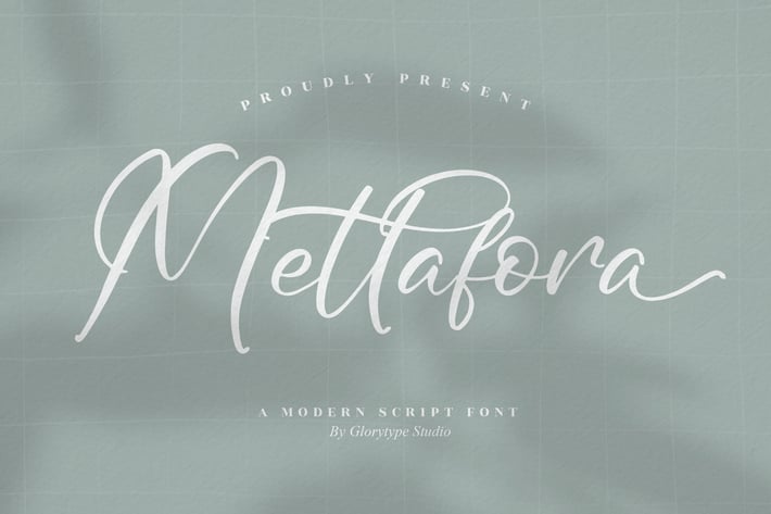 Mettafora Modern Script Font