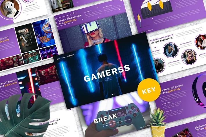 Gamerss - Games Business Keynote Template
