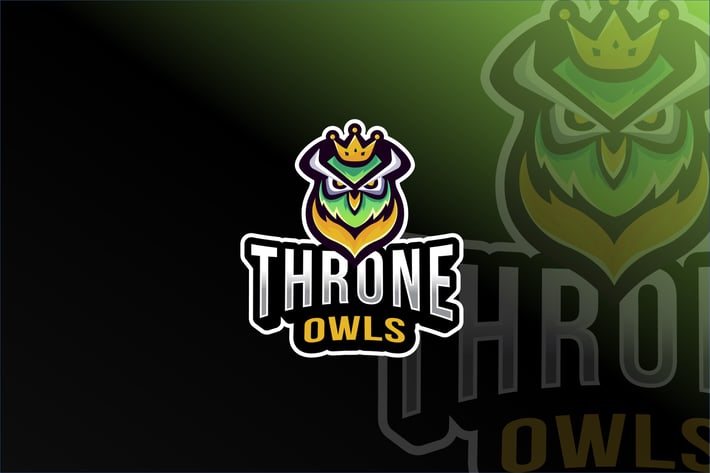 Throne Owls Esport Logo Template