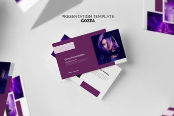 Gozea : Purple Color Tone Pitch Deck Powerpoint