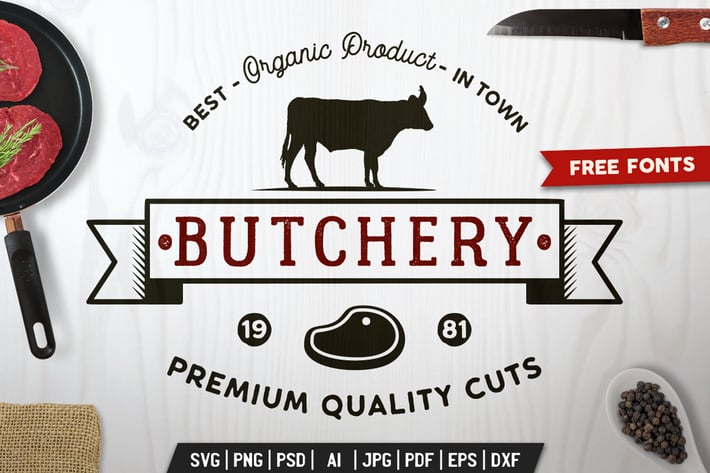 BBQ Print Design for T-Shirt. Retro Barbecue SVG