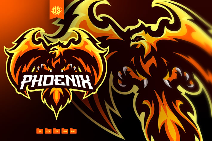 Phoenix Esport Mascot Logo Template