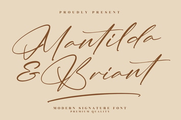 Mantilda Briant Modern Signature Font
