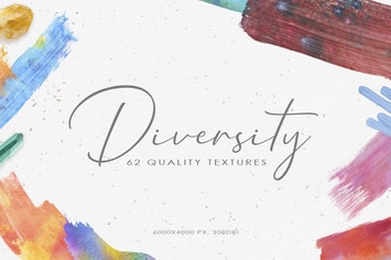62 Diversity Watercolor Textures