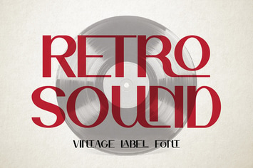 Retro Sound Ligature Label Font