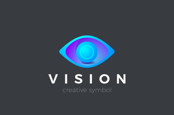 Eye Logo Vision 3D design symbol