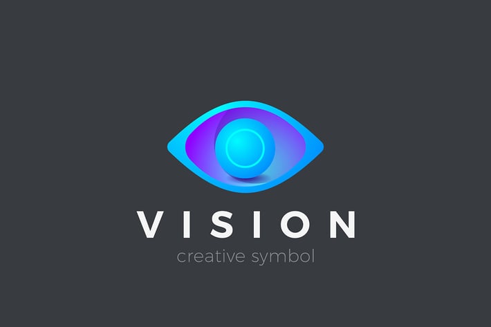 Eye Logo Vision 3D design symbol