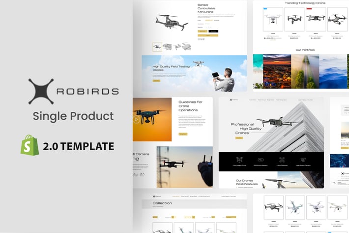 Robirds - Minimal Single Product Shopify Theme 