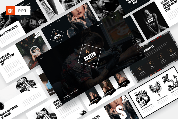 RAZTER - Tattoo Studio Powerpoint Template