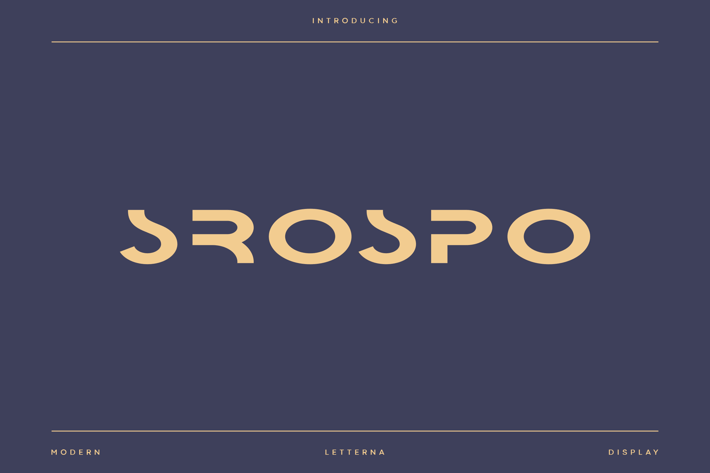 Srospo - Modern Futuristic Typeface