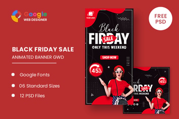 Big Sale Black Friday HTML5 Banner Ads GWD